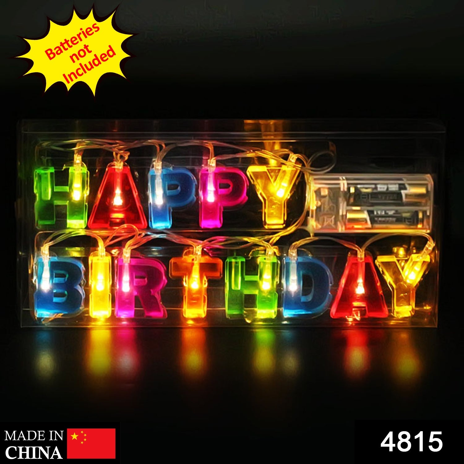 4815 Decoratives Plastic Happy Birthday 13 Led Letter Battery Operated String Lights Outdoor String Lights (Multicolour) 4815 Decoratives Plastic Happy Birthday 13 Led Letter Battery Operated String Lights Outdoor String Lights (Multicolour)